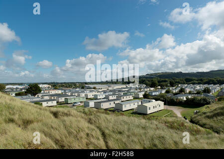 The site of Presthaven Sands caravan park at Gronant in Flintshire, close to Prestatyn in Denbighshire. Stock Photo
