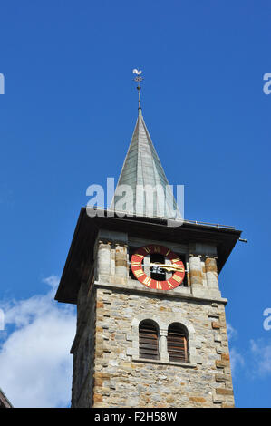 Church (Friedhofkapelle) at Ried-Morel, Valais, Switzerland Stock Photo