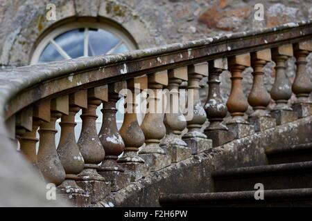 Stone steps at Haddo House Aberdeenshire Stock Photo