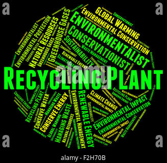 Recycling Plant Representing Go Green And Recycled Stock Photo