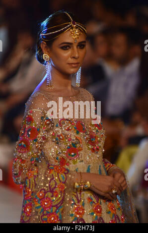 Models In Pakistan Lahore. 18th Sep, 2015. Models present creations by Pakistani designer ...