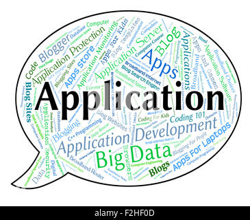 Application Word Meaning Www Text And Computers Stock Photo