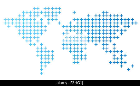 Dotted world map. Stock Photo