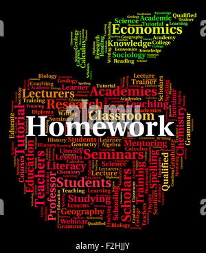 homework text meaning