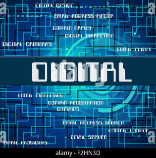 Digital Word Representing Electronic Internet And Computers Stock Photo