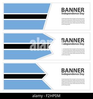 botswana Flag banners collection independence day Stock Vector