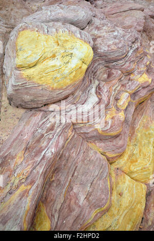 Colorful sandstone is everywhere in Valley of Fire State Park northeast of Las Vegas in Southeastern Nevada Stock Photo