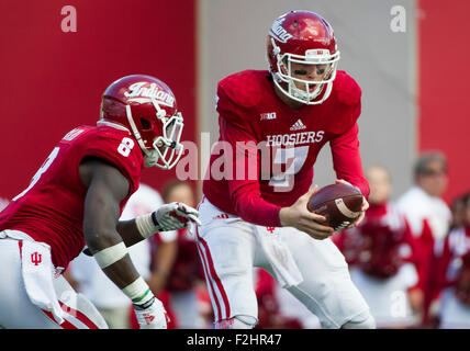 Indiana running back Jordan Howard runs a drill at the NFL