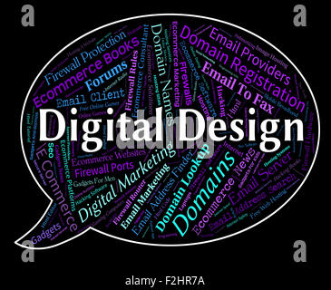 Digital Design Indicating High Tec And Words Stock Photo