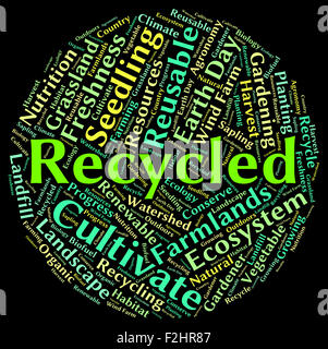 Recycled Word Representing Go Green And Renewable Stock Photo