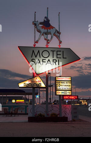 Safari Motel along Route 66 in Tucumcari, New Mexico Stock Photo