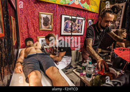 Turin, Italy. 19th September, 2015. Italian Tattoo Artists 2015 - Tattoo artist Credit:  Realy Easy Star/Alamy Live News Stock Photo