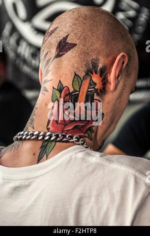 Turin, Italy. 19th September, 2015. Italian Tattoo Artists 2015 - tattoo Credit:  Realy Easy Star/Alamy Live News Stock Photo