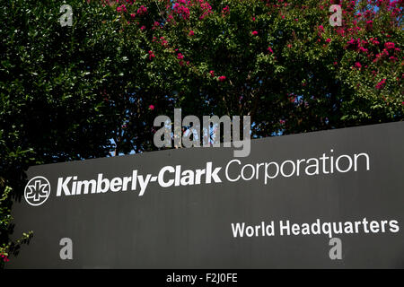 A logo sign outside of the headquarters of the Kimberly-Clark ...