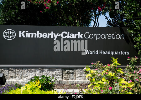 A logo sign outside of the headquarters of the Kimberly-Clark ...