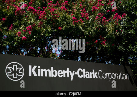 A logo sign outside of the headquarters of the Kimberly-Clark ...