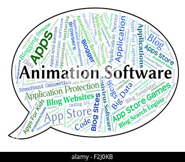 Animation Software Indicating Shareware Text And Words Stock Photo