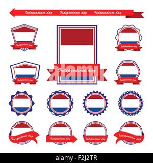 netherlands independence day flags infographic design Stock Vector