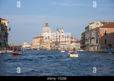 The boat traffic in the Canal Grande, Venice, Italy Stock Photo