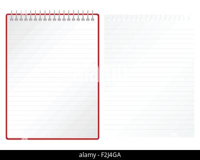 Blank Notepad Isolated On White Background Stock Illustration