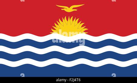 Kiribati Flag for Independence Day and infographic Vector illustration. Stock Vector