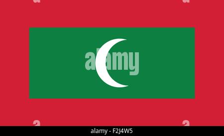 maldives Flag for Independence Day and infographic Vector illustration. Stock Vector