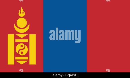 mongolia Flag for Independence Day and infographic Vector illustration. Stock Vector