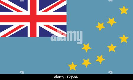 Tuvalu Flag for Independence Day and infographic Vector illustration. Stock Vector