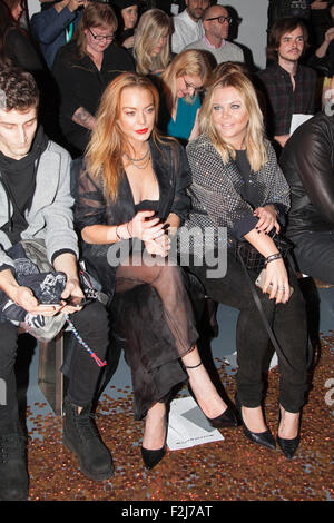 Lindsay Brewer Actress Lindsay Lohan at the front row of “Devota & Lomba" collection