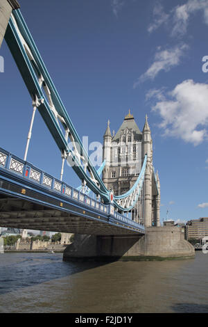 tower bridge crossing the river thames in  london england Stock Photo