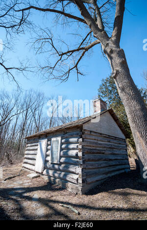 The Osterhout Log Cabin built in 1795 is the oldest building in Scarborough Ontario still stands at its location the Guild park Stock Photo