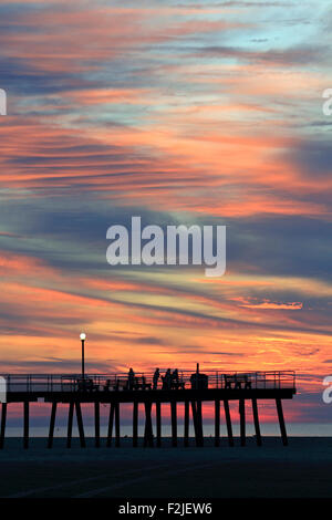 The Wildwood Crest pier at sunrise, Wildwood Crest, NJ, USA Stock