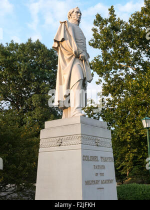 Sylvanus Thayer Statue, United States Military Academy, West Point, NY, USA Stock Photo