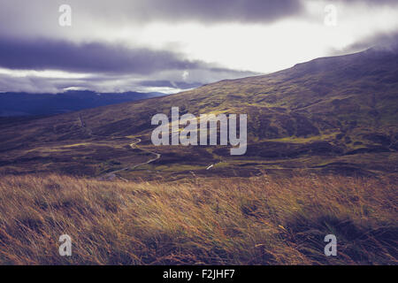 Beautiful sweeping mountain landscape in Scotland Stock Photo