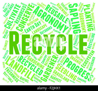 Recycle Word Representing Go Green And Environmentally Stock Photo