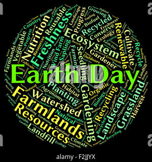 Ecological Word Meaning Earth Day And Ecosystem Stock Photo - Alamy