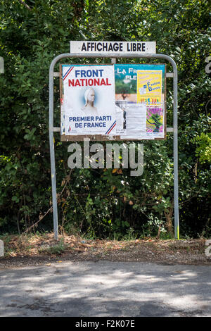 Advertisement for France's National Front political party. Stock Photo