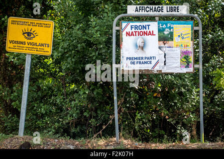 Advertisement for France's National Front political party. Stock Photo