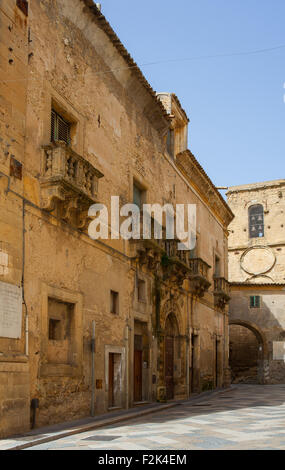 View of Assoro, little town in Sicily. Italy Stock Photo