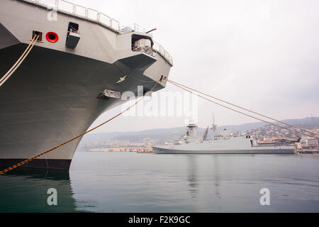 TRIESTE, ITALY - NOVEMBER, 02: View of the Portaerei Cavour the Italian ...