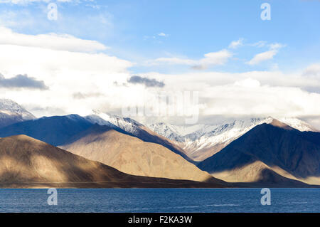 Beautiful reflection of Pangong Lake, Ladakh, India Stock Photo