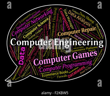 Computer Engineering Showing Digital Pc And Text Stock Photo - Alamy