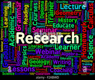 Research Words Showing Gathering Data And Analysis Stock Photo - Alamy
