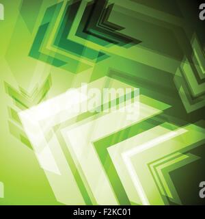 Hi-tech green arrows abstact background. Vector art design Stock Vector