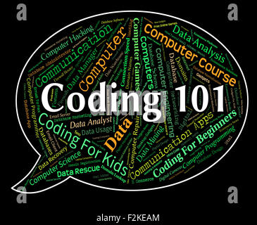 Code Word Representing Text Coding And Words Stock Photo - Alamy