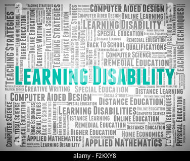 Learning Disability Words Meaning Special Needs And Gifted Stock Photo