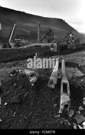 Marine colliery in Cwm in the Gwent valleys. Marine closed in 1988, although the NCB invested in modernising the colliery. Stock Photo