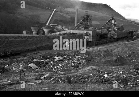 Marine colliery in Cwm in the Gwent valleys. Marine closed in 1988, although the NCB invested in modernising the colliery. Stock Photo