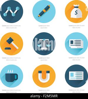Modern flat icons vector collection Stock Vector