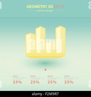 Vector 3d arrows infographic. Template for diagram, graph, presentation and chart. Business concept Stock Vector